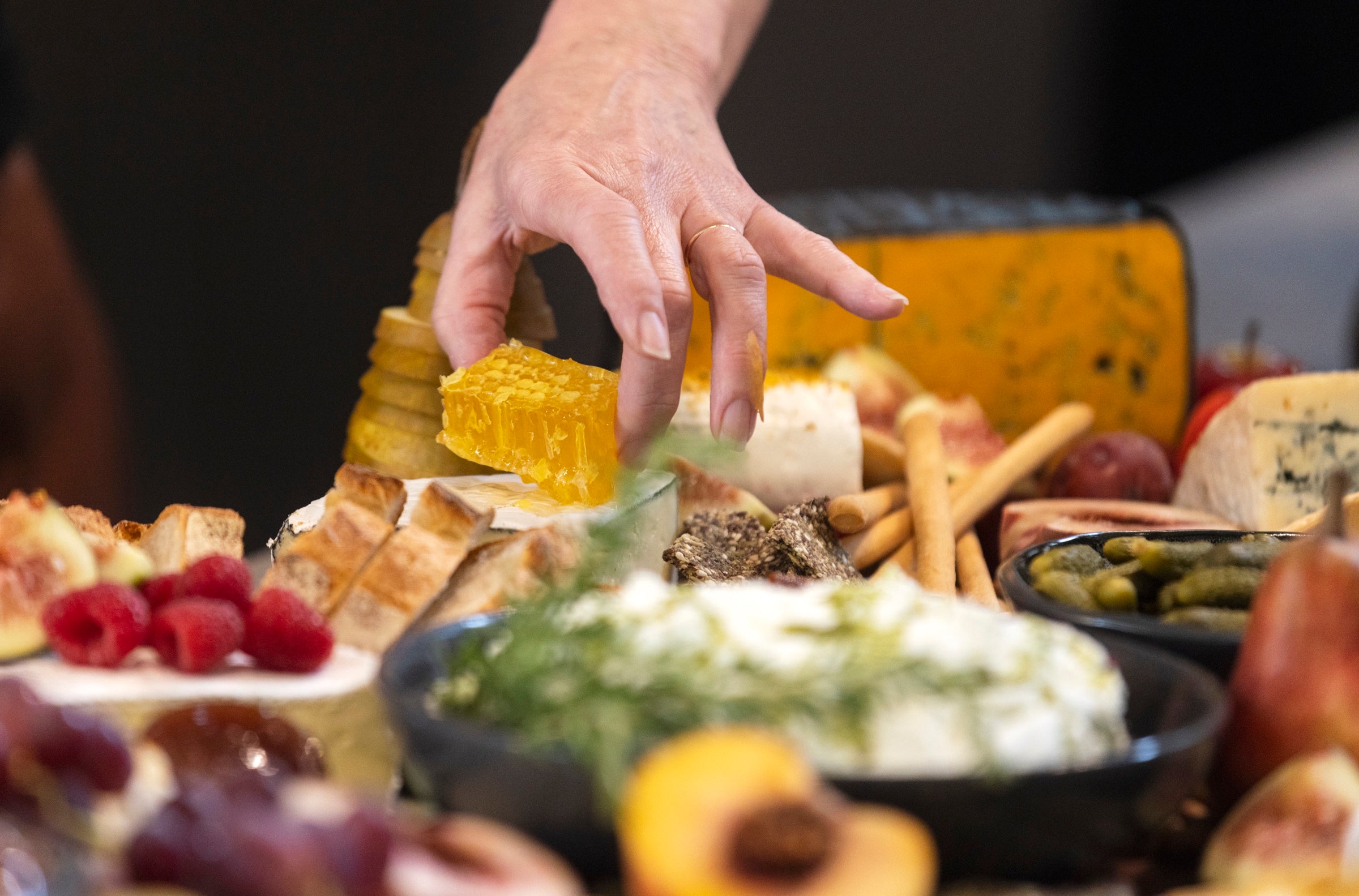 Udder Delights cheese platter.