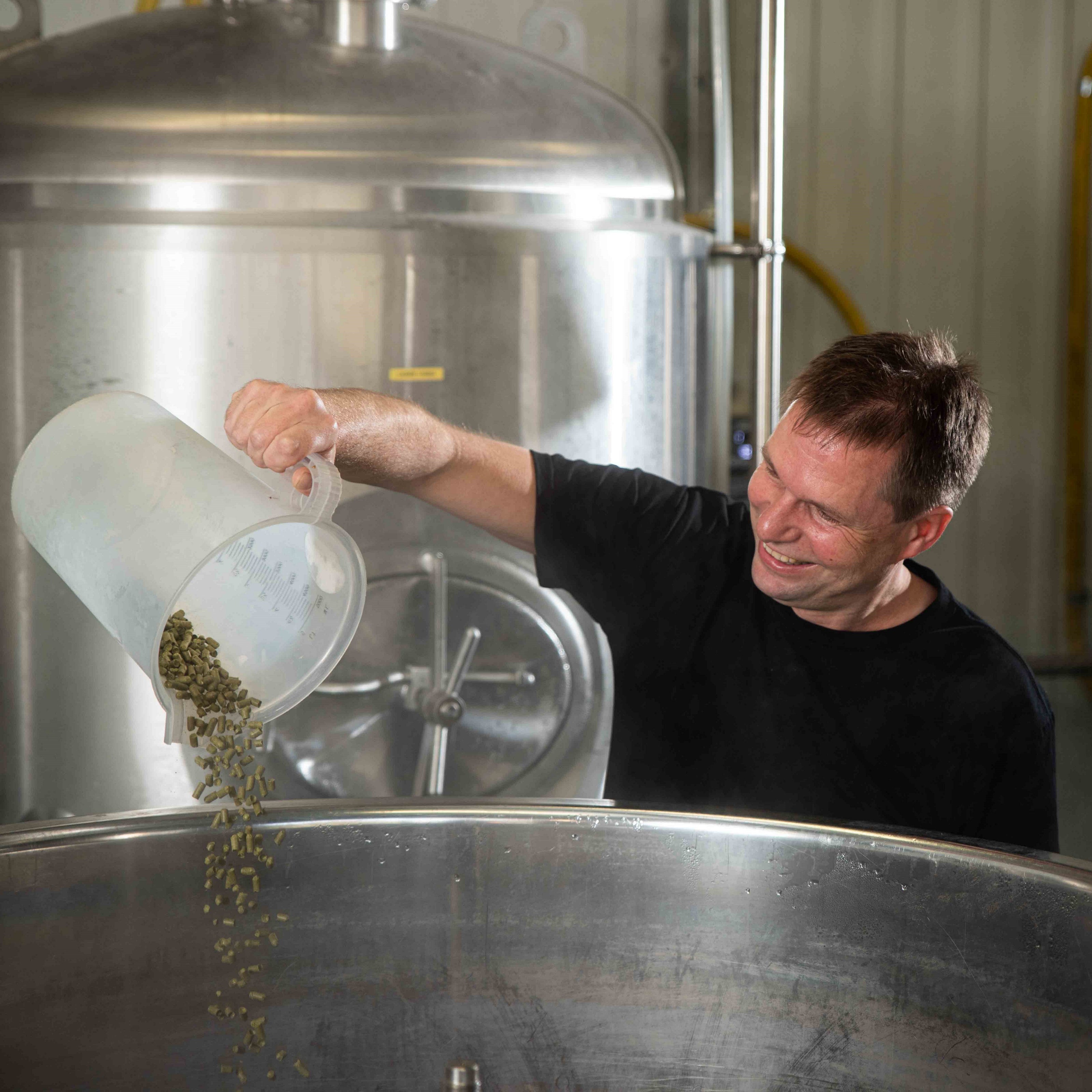 Our Adelaide brewery, with Kai our head brewer at Grünthal Brew. Adelaide Hills Brewery.