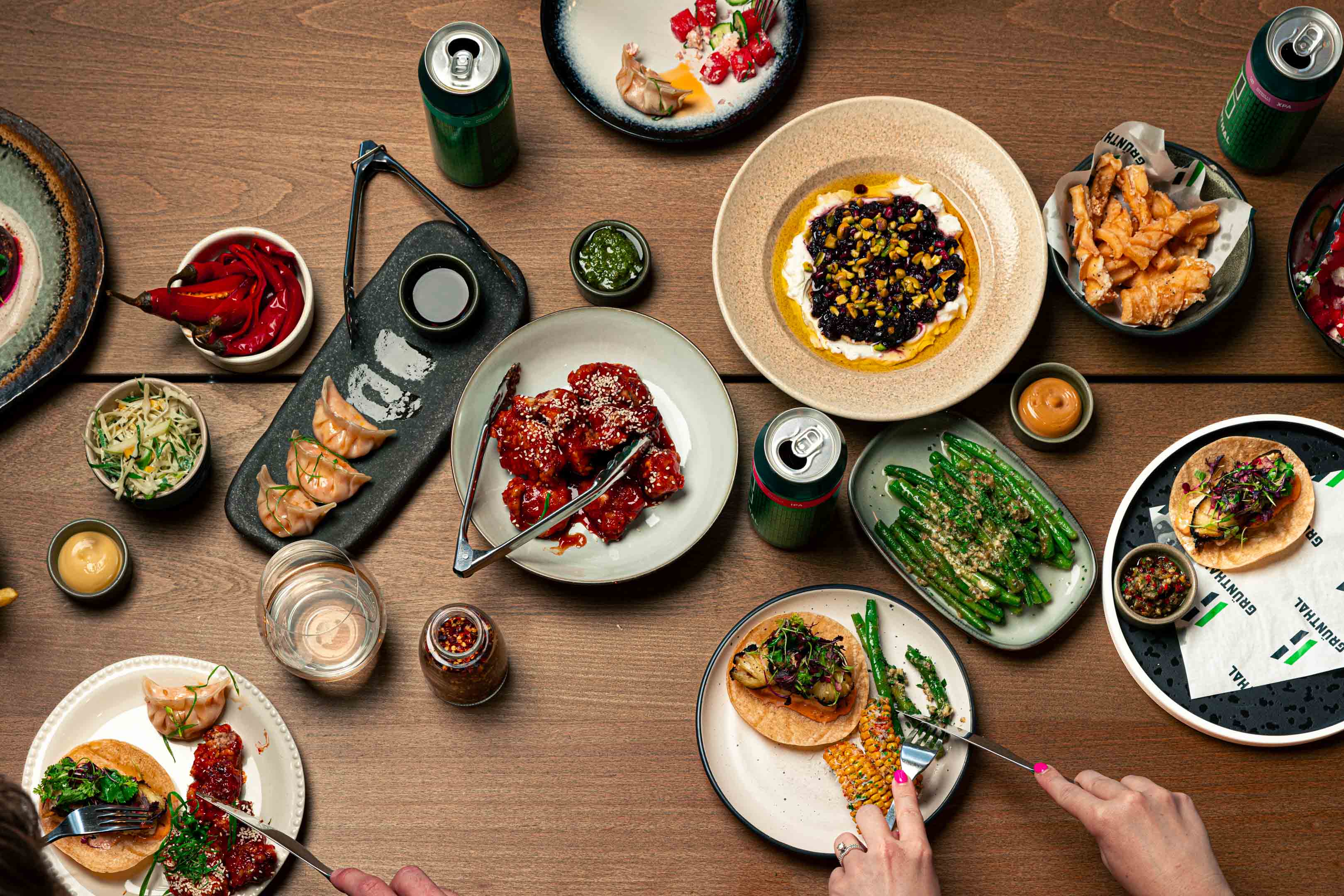 Grunthal Brew food flat lay
